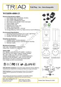 WSX050-4000-13 Datasheet Cover