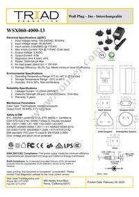 WSX060-4000-13 Datasheet Cover