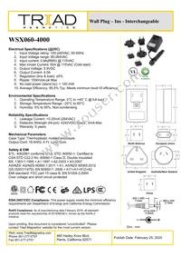 WSX060-4000-R Datasheet Cover