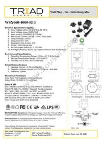 WSX060-4000-R13 Datasheet Cover
