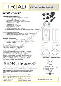 WSX075-3200-R13 Datasheet Cover