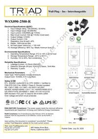 WSX090-2500-R Datasheet Cover