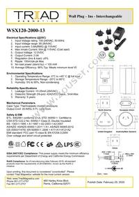 WSX120-2000-13 Datasheet Cover