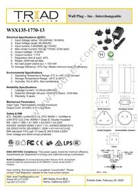 WSX135-1770-13 Datasheet Cover