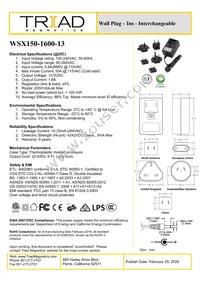 WSX150-1600-13 Datasheet Cover