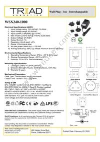 WSX240-1000 Datasheet Cover
