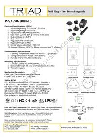 WSX240-1000-13 Datasheet Cover