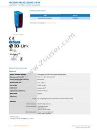 WTB26P-1H161120A00 Datasheet Page 2