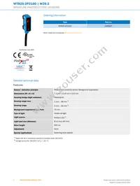 WTB2S-2P3160 Datasheet Page 2