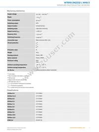 WTB4S-3N2232 Datasheet Page 3