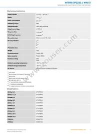 WTB4S-3P2231 Datasheet Page 3