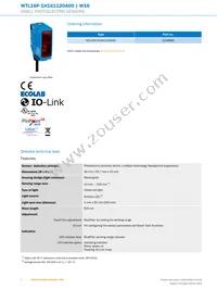 WTL16P-1H161120A00 Datasheet Page 2