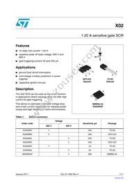 X0202DA 5BL2 Datasheet Cover