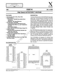 X20C16SI-35 Datasheet Cover
