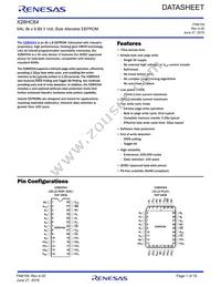 X28HC64P-12 Datasheet Cover
