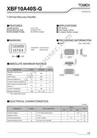 XBF10A40S-G Datasheet Cover