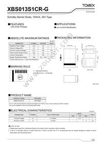 XBS013S1CR-G Datasheet Cover