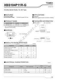 XBS104P11R-G Datasheet Cover