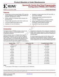 XC17S30XLVOG8I Datasheet Cover