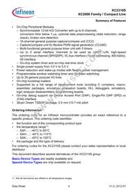 XC2310S8F40RAAKXUMA1 Datasheet Page 8