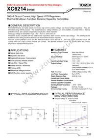 XC6214P502PR-G Datasheet Cover