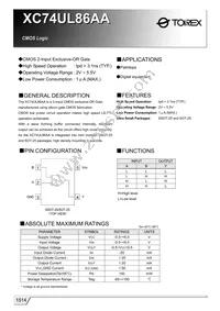 XC74UL86AANR Datasheet Cover