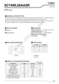 XC74WL08AASR Datasheet Cover