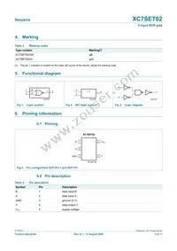 XC7SET02GV Datasheet Page 2