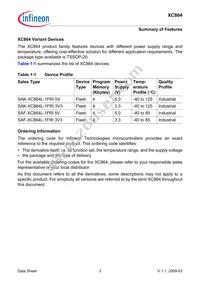 XC864L1FRI5VAAKXUMA1 Datasheet Page 7