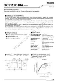 XC9119D10AER-G Datasheet Cover