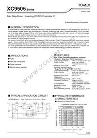 XC9505B095AR-G Datasheet Cover