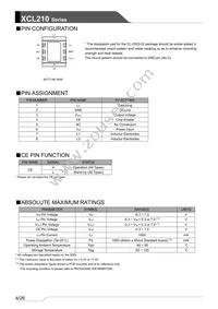 XCL210H0M1GR-G Datasheet Page 4