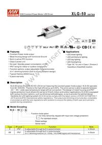 XLG-50-AB Datasheet Cover