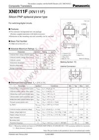 XN0111F00L Datasheet Cover