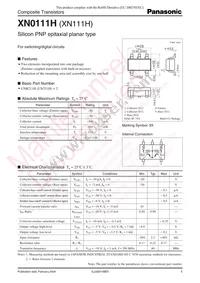 XN0111H00L Datasheet Cover