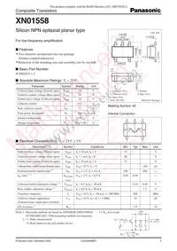 XN0155800L Datasheet Cover