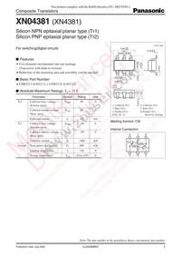 XN0438100L Datasheet Cover