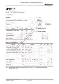 XP0111200L Datasheet Cover