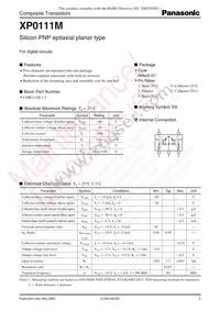 XP0111M00L Datasheet Cover