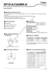 XP151A13A0MR-G Datasheet Cover