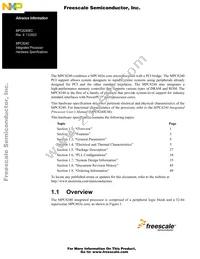 XPC8240LVV200E Datasheet Cover