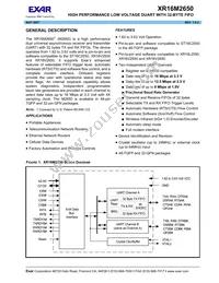 XR16M2650IM48TR-F Datasheet Cover