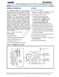 XR16M2651IM48TR-F Datasheet Cover