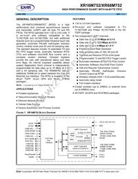 XR16M752IL32TR-F Datasheet Cover