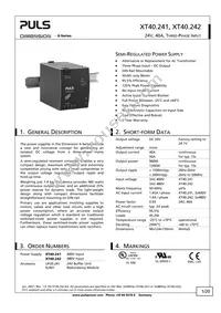 XT40.241 Datasheet Cover