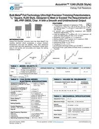 Y40531K00000K0L Datasheet Cover