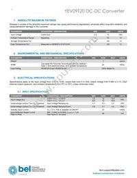 YEV09T20-0G Datasheet Page 2