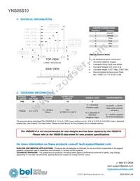 YNS05S10-0G Datasheet Page 20