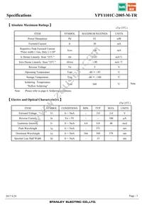 YPY1101C-2005-M-TR Datasheet Page 3