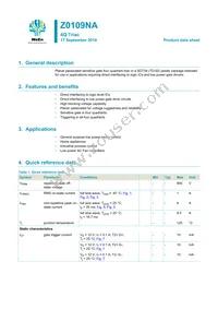 Z0109NA Datasheet Cover